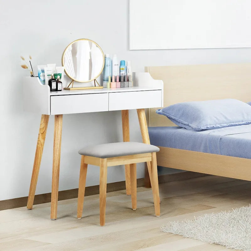 Ensemble coiffeuse avec miroir amovible