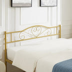 Cadre de lit plateforme en métal Javlergo avec tête de lit moderne, sommier non requis