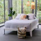 Lit plateforme Yume en bois massif avec assemblage japonais