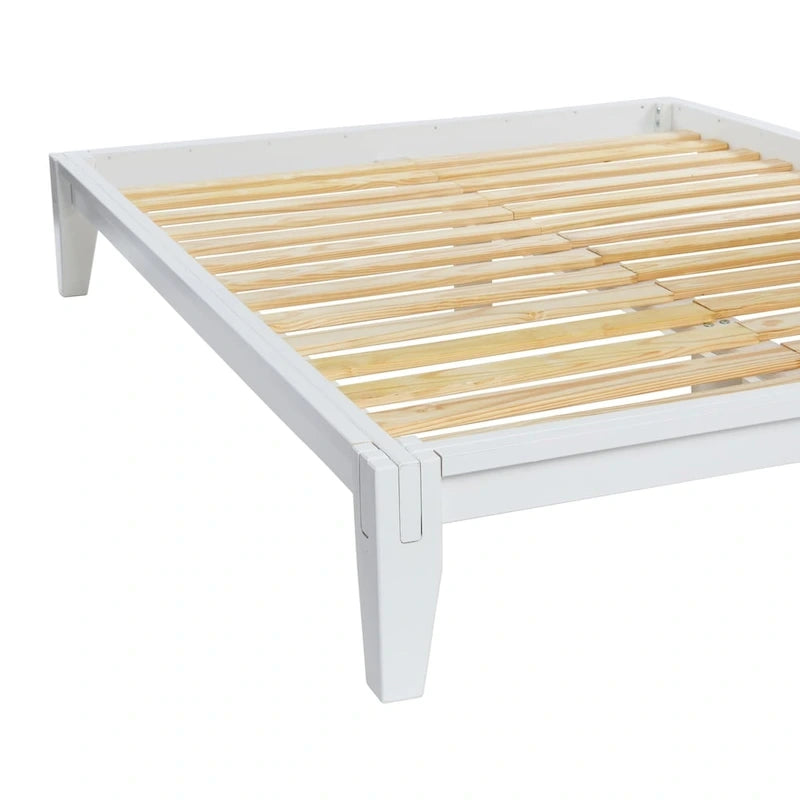 Lit plateforme Yume en bois massif avec assemblage japonais