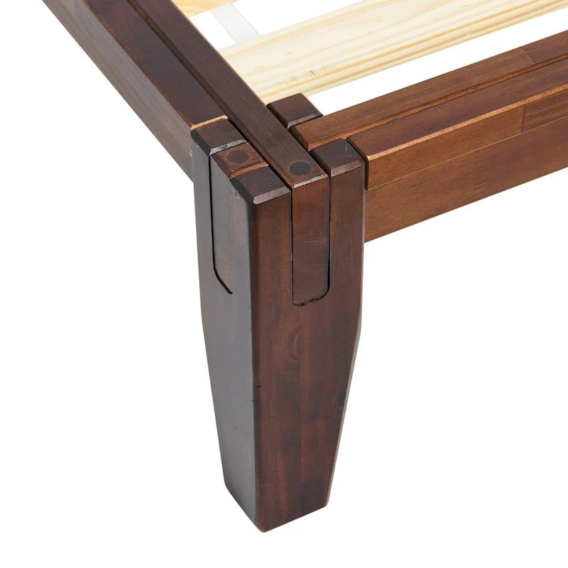 Lit plateforme Yume en bois massif avec assemblage japonais