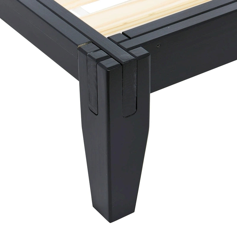 Lit plateforme Yume en bois massif avec assemblage japonais