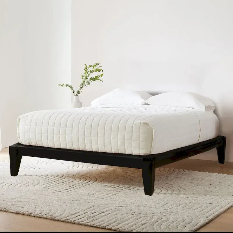 Lit plateforme Yume en bois massif avec assemblage japonais