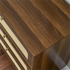 commode ancienne en bois à six tiroirs