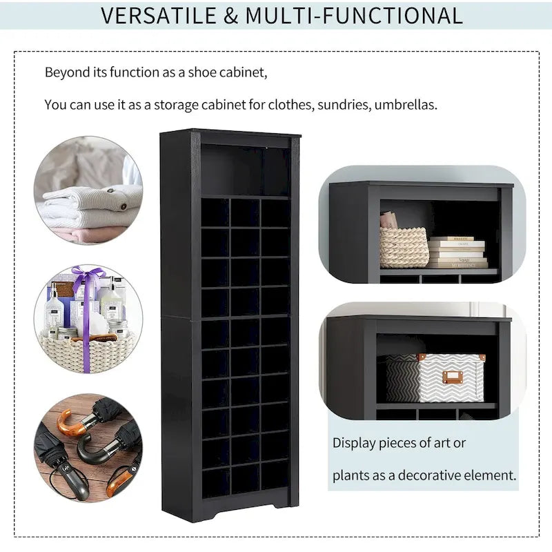 Meuble à chaussures contemporain Merax avec plusieurs espaces de rangement