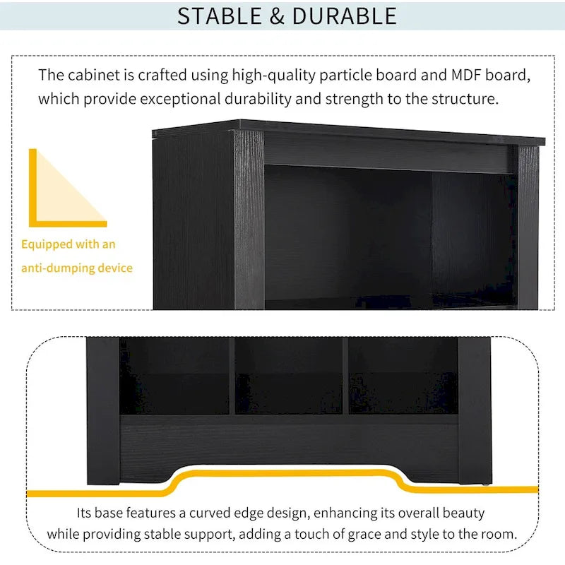 Meuble à chaussures contemporain Merax avec plusieurs espaces de rangement
