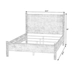 Lit plateforme Lennon à pieds arrondis