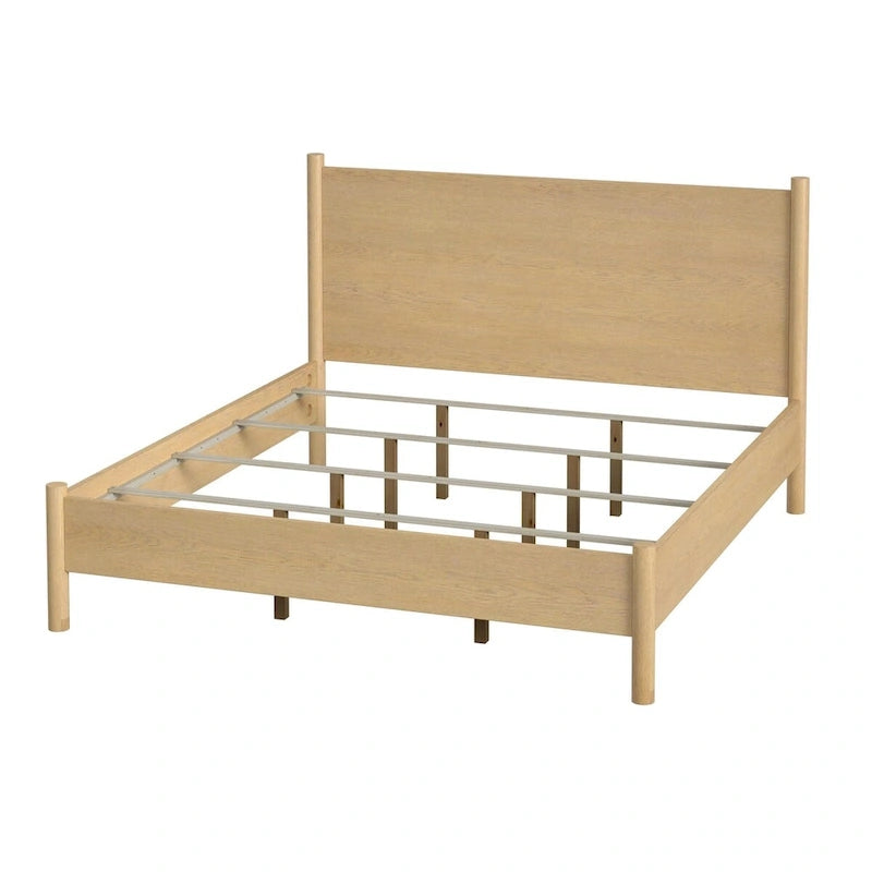 Lit plateforme Lennon à pieds arrondis