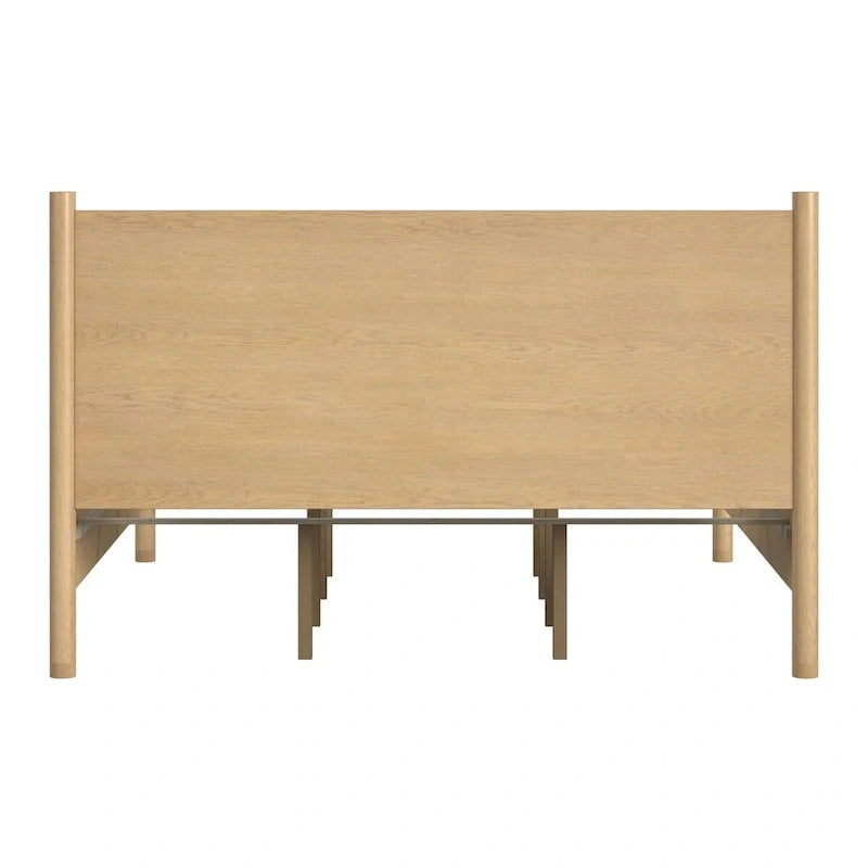 Lit plateforme Lennon à pieds arrondis