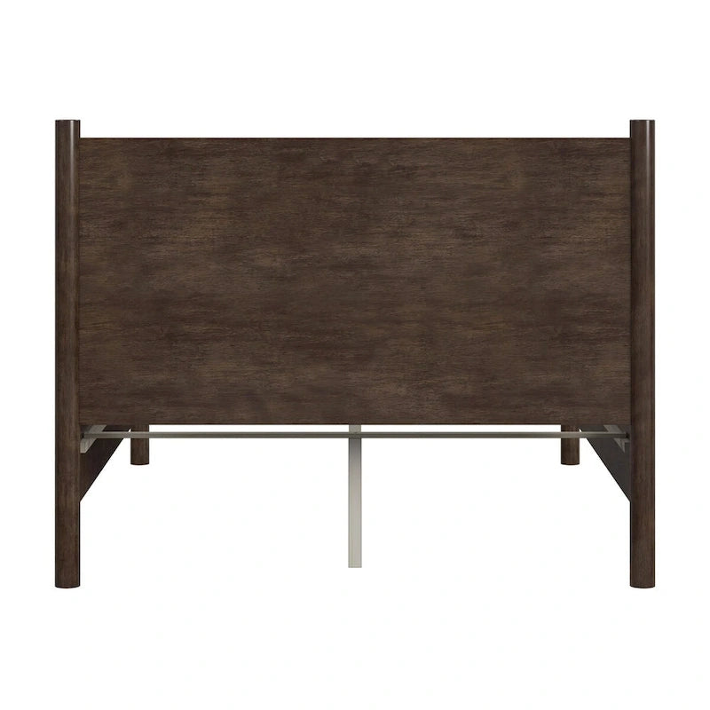 Lit plateforme Lennon à pieds arrondis