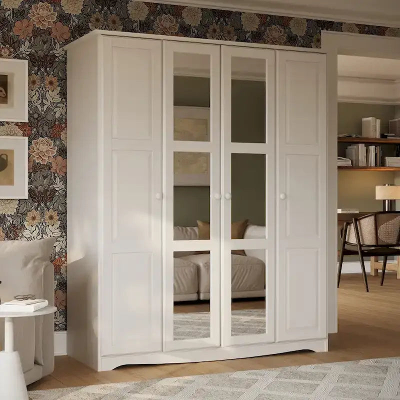 Armoire-penderie 4 portes Regal 100% bois massif de Palace Imports