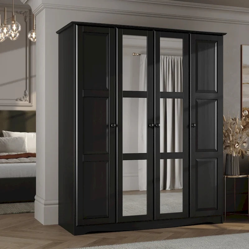 Armoire-penderie 4 portes Regal 100% bois massif de Palace Imports