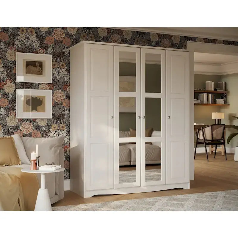 Armoire-penderie 4 portes Regal 100% bois massif de Palace Imports