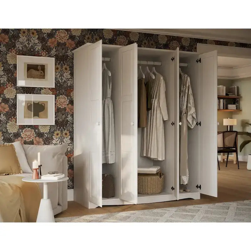 Armoire-penderie 4 portes Regal 100% bois massif de Palace Imports