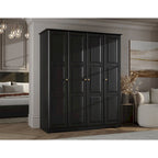 Armoire-penderie 4 portes Regal 100% bois massif de Palace Imports