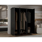 Armoire-penderie 4 portes Regal 100% bois massif de Palace Imports
