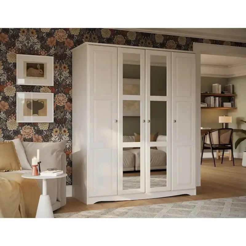 Armoire-penderie 4 portes Regal 100% bois massif de Palace Imports