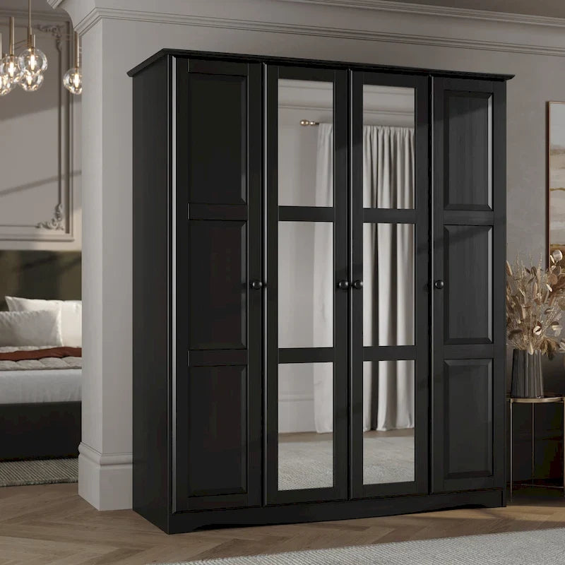 Armoire-penderie 4 portes Regal 100% bois massif de Palace Imports