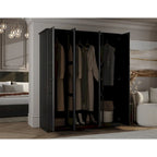 Armoire-penderie 4 portes Regal 100% bois massif de Palace Imports