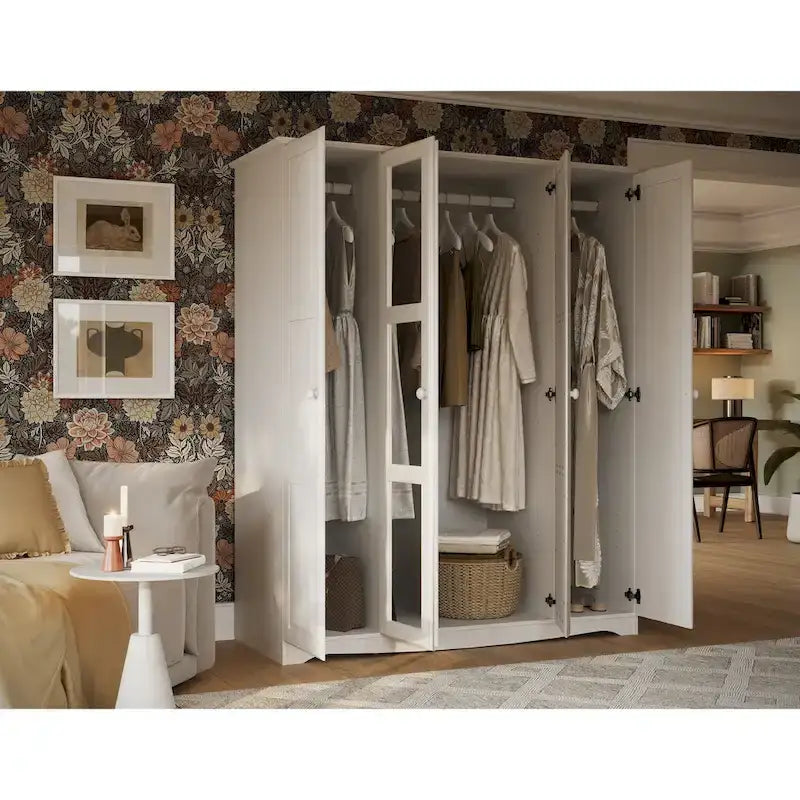 Armoire-penderie 4 portes Regal 100% bois massif de Palace Imports