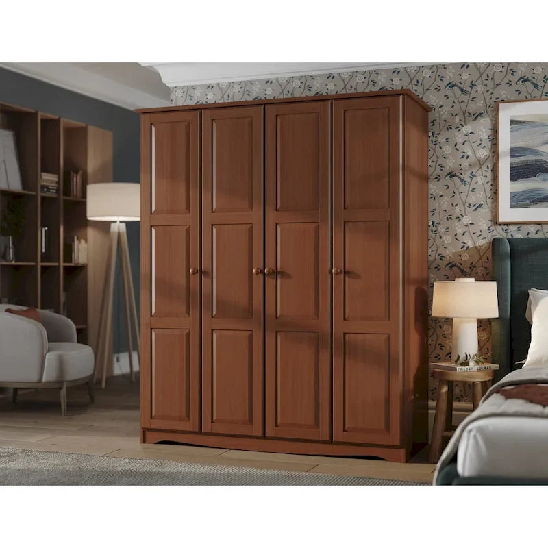 Armoire-penderie 4 portes Regal 100% bois massif de Palace Imports