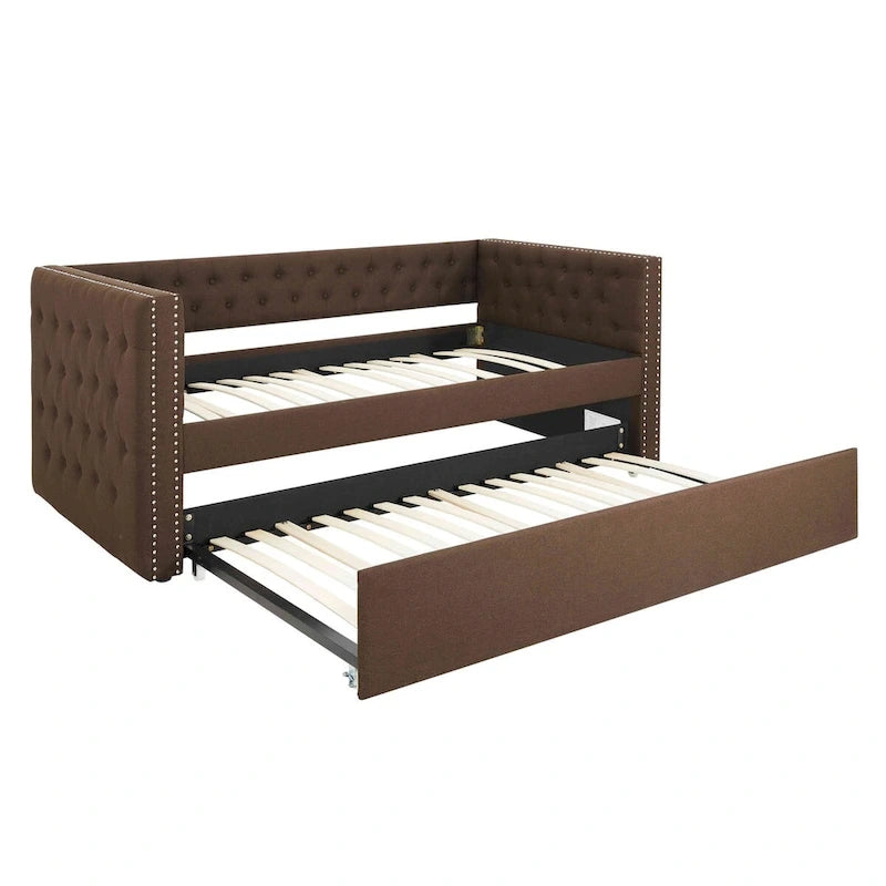 Lit de jour rembourré avec lit gigogne