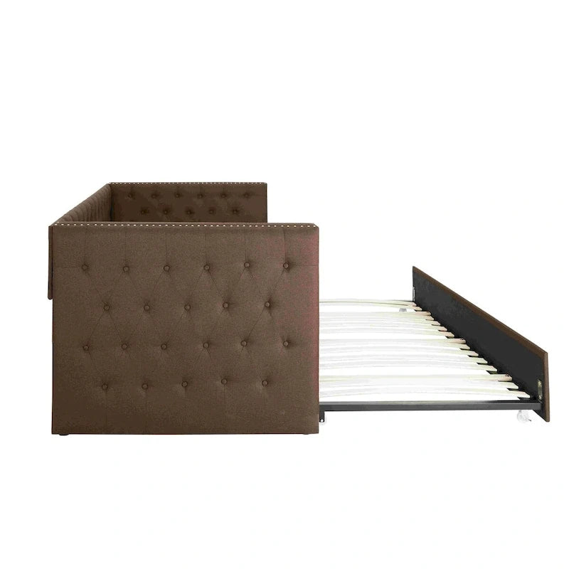 Lit de jour rembourré avec lit gigogne