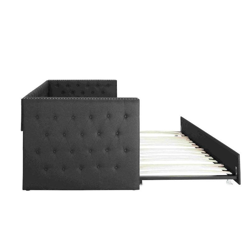 Lit de jour rembourré avec lit gigogne