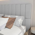 Tête de lit autocollante Art3d 9,84 x 23,62, lot de 12, panneaux muraux insonorisés 3D, panneau mural rembourré