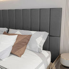 Tête de lit autocollante Art3d 9,84 x 23,62, lot de 12, panneaux muraux insonorisés 3D, panneau mural rembourré