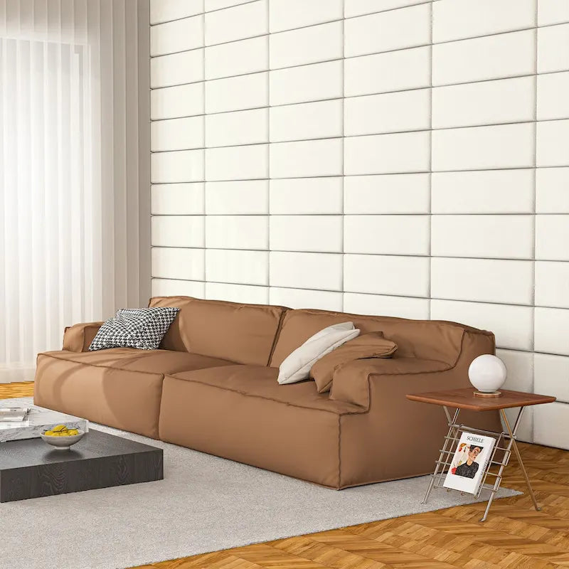 Tête de lit autocollante Art3d 9,84 x 23,62, lot de 12, panneaux muraux insonorisés 3D, panneau mural rembourré