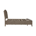 Lit coffre Avalon en chêne beige bruni - King ou Queen