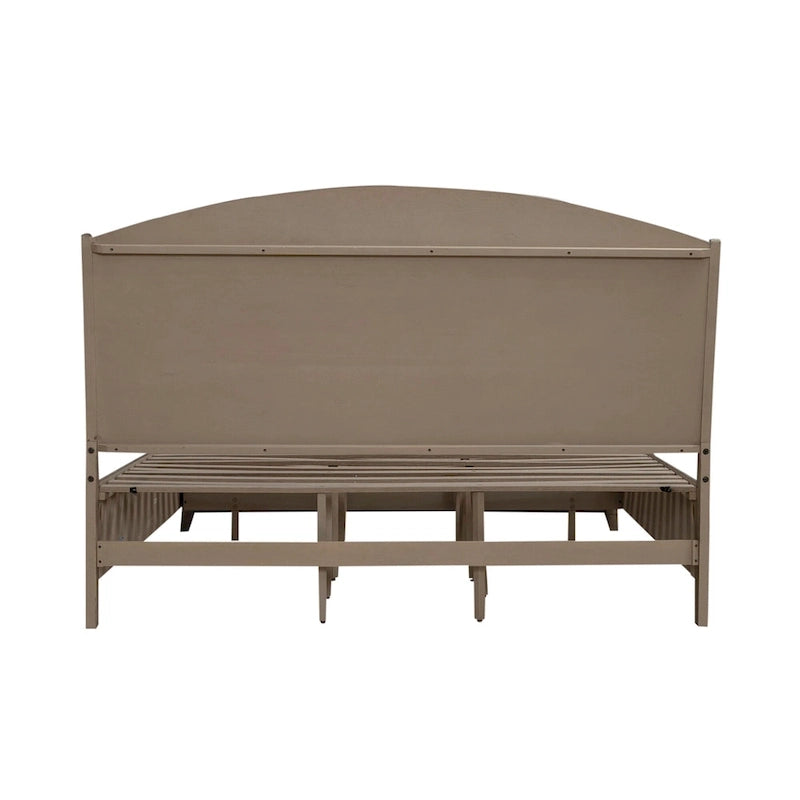Lit coffre Avalon en chêne beige bruni - King ou Queen