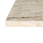 Venus 18.5 Table d'appoint contemporaine en marbre naturel faite à la main en forme de T, gris/beige, par JONATHAN Y.