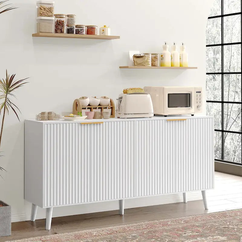 Buffet de cuisine JASIWAY avec portes à effet ondulé