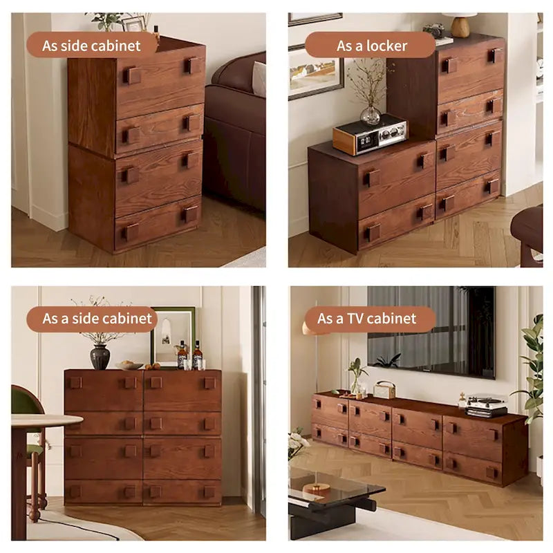 Meubles en bois multifonctionnels décoratifs style milieu du siècle, 1 à 4 pièces