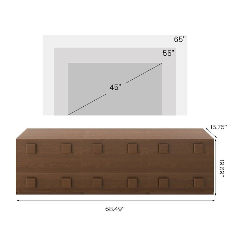 Meubles en bois multifonctionnels décoratifs style milieu du siècle, 1 à 4 pièces