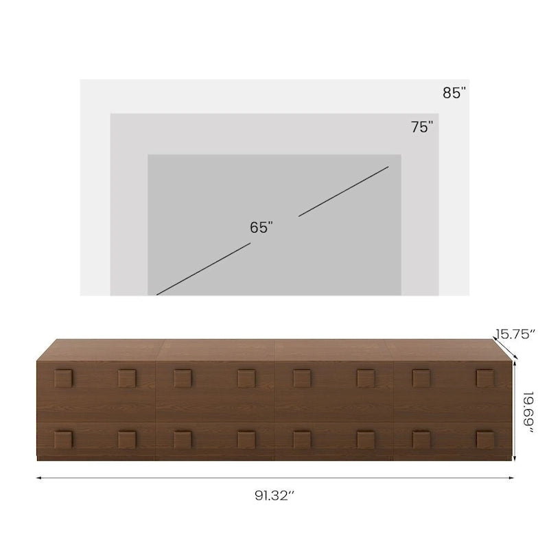 Meubles en bois multifonctionnels décoratifs style milieu du siècle, 1 à 4 pièces