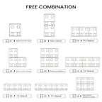 Meubles en bois multifonctionnels décoratifs style milieu du siècle, 1 à 4 pièces