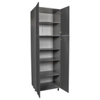Armoire utilitaire 36 x 90 - Quatre portes - Gris - 36 x 90 x 23 3/8