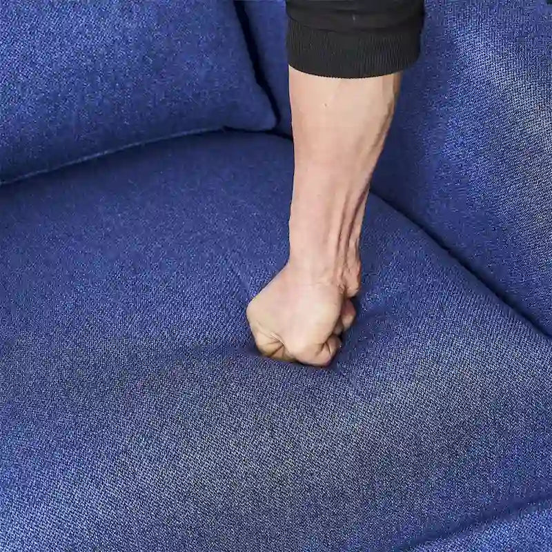 Fauteuil pivotant avec repose-pieds et base en métal noir