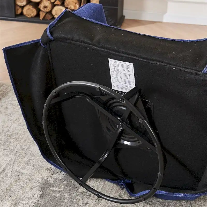 Fauteuil pivotant avec repose-pieds et base en métal noir