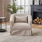 Fauteuil pivotant avec repose-pieds et base en métal noir