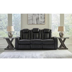 Signature Design by Ashley Caveman Den Midnight Power Reclining Sofa - 86 W x 42 D x 42 H