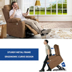 Fauteuil inclinable massant et chauffant en flanelle Moasis