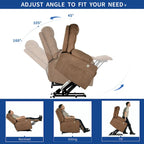 Fauteuil inclinable massant et chauffant en flanelle Moasis