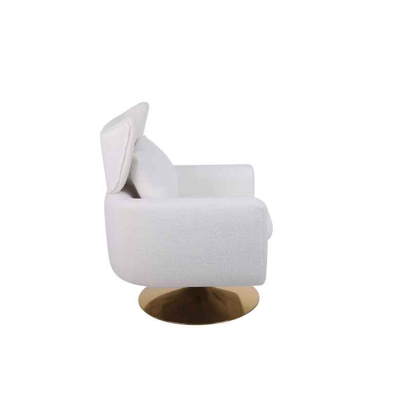 Fauteuil d'appoint pivotant à 360 degrés style milieu du siècle