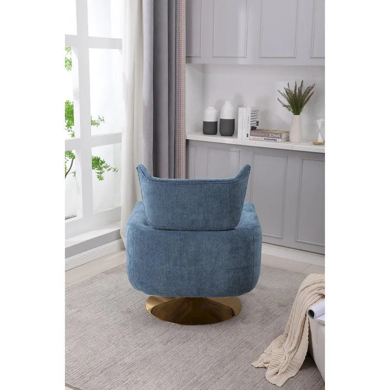 Fauteuil d'appoint pivotant à 360 degrés style milieu du siècle