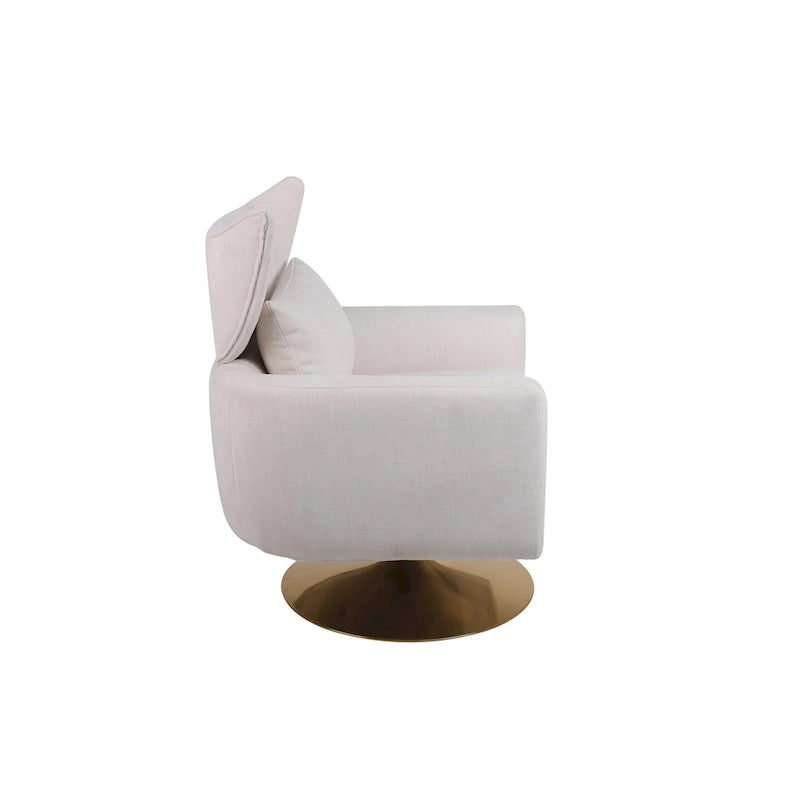 Fauteuil d'appoint pivotant à 360 degrés style milieu du siècle