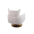 Fauteuil d'appoint pivotant à 360 degrés style milieu du siècle